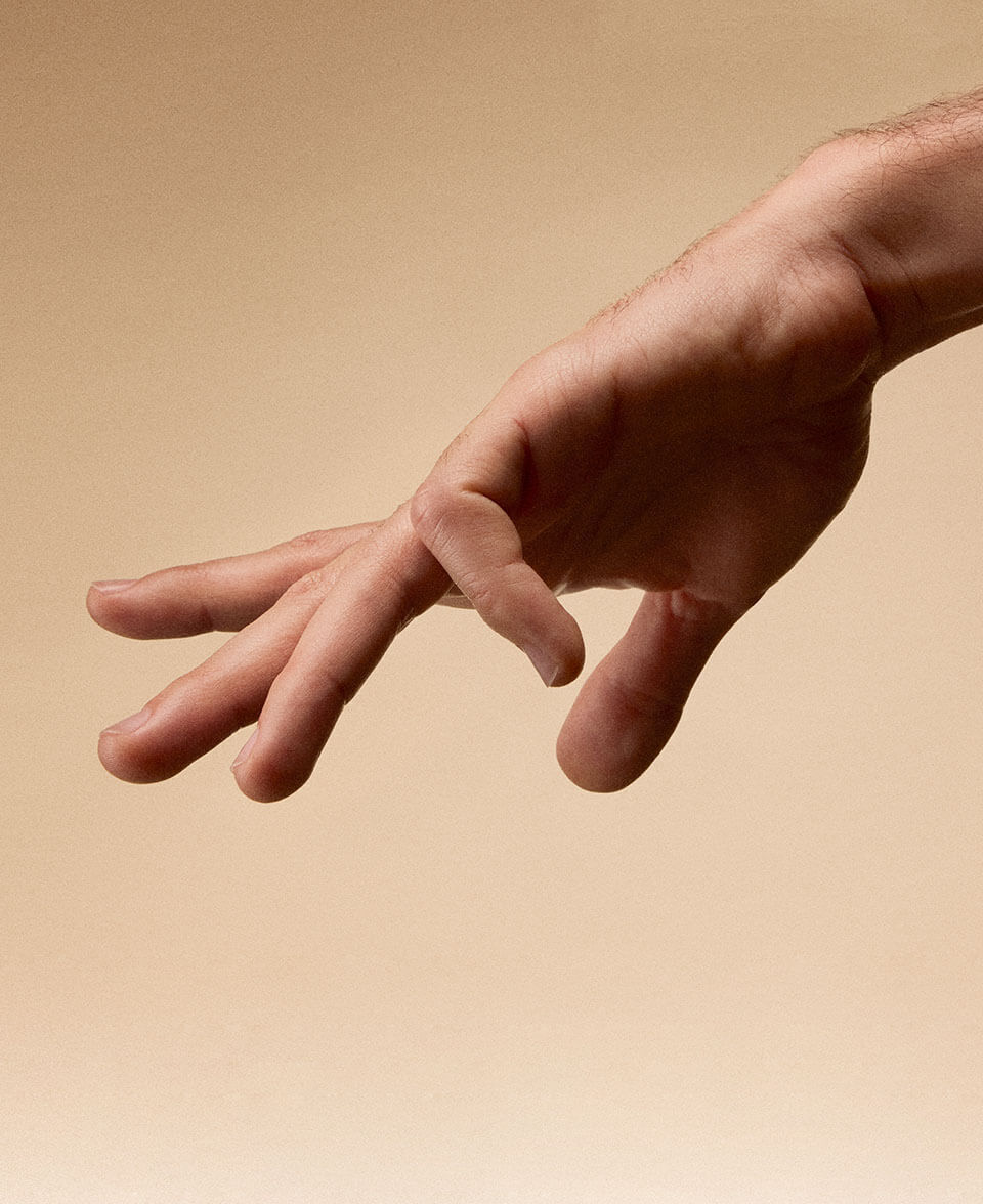 Hands brightened image